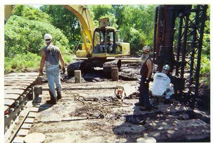 Timber Piling project for the Garfield Branch Drain, Michigan